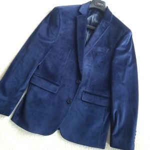 1670 Slim Fit Blue Velvet Blazer (Mens 40S)